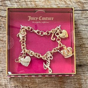 Juicy Couture Gold Charm Crown Bracelet